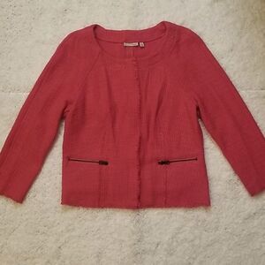 Pretty Pink Snap Jacket W/ zipper pockets